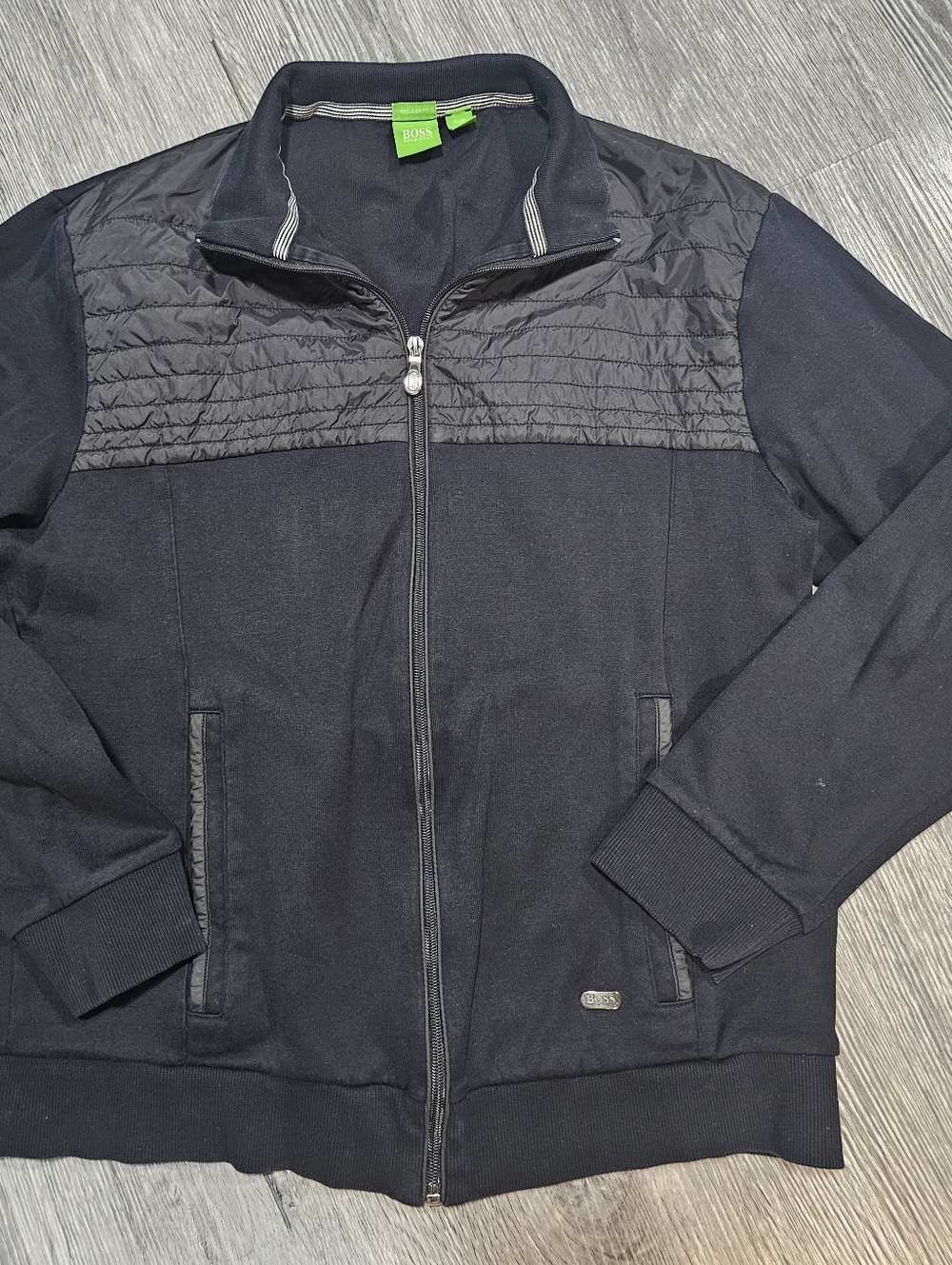 Boss Men's Black Lightweight Quilted Yoke Jacket